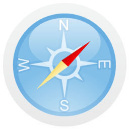 Icône boussole clipart bleu