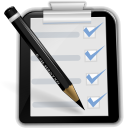 Icône checklist grise