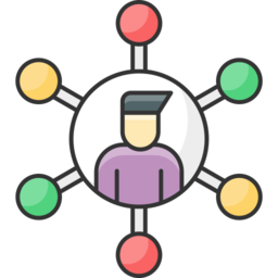 Icône equipe point couleur
